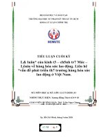 L luân của kinh t3 – ch5nh tr7 mác – lênin  về hàng hóa sức lao động  liên hê vấn đề  phát triển th7 trường hàng hóa sức lao động ở việt nam  