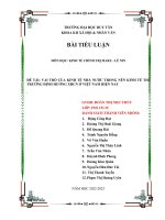 ĐỀ TÀI VAI TRÒ CỦA KINH TẾ NHÀ NƯỚC TRONG NỀN KINH TẾ THỊ TRƯỜNG ĐỊNH HƯỚNG XHCN Ở VIỆT NAM HIỆN NAY