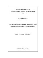 Luận văn thạc sĩ UEH giải pháp phát triển kênh phân phối của công ty cổ phần thiết bị bách khoa computer 
