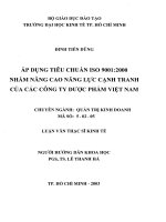 Luận văn thạc sĩ UEH áp dụng tiêu chuẩn ISO 9001 , 2000 nhằm nâng cao năng lực cạnh tranh của các công ty dược phẩm việt nam 