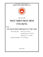 (TIỂU LUẬN) bài tập lớn PHÁT TRIỂN PHẦN mềm ỨNG DỤNG đề tài xây DỰNG PHẦN mềm QUẢN lý THƯ VIỆN 