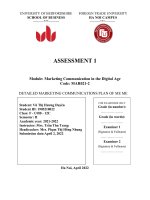 (TIỂU LUẬN) ASSESSMENT 1 module marketing communication in the digital age code MAR021 2 