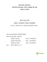 (TIỂU LUẬN) bài tập lớn môn  rô bốt CÔNG NGHIỆP đề tài  TÌNH TOÁN và THIẾT kế rô bốt SCARA 