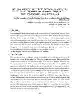MỘT SỐ Ý KIẾN VỀ THỰC TRẠNG QUY ĐỊNH PHÁP LUẬT VỀ XỬ PHẠT VI PHẠM HÀNH CHÍNH ĐỐI VỚI HÀNH VI BUÔN BÁN HÀNG HÓA CẤM KINH DOANH