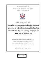 Sứ mệnh lịch sử của giai cấp công nhân và giáo dục sứ mệnh lịch sử của giai cấp công cho sinh viên đại học trường sư phạm kỹ thuật TP HCM hiện nay 