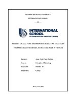 (TIỂU LUẬN) a REPORT ON ANALYZING AND PROPOSING MARKETING STRATEGIES FOR PASTEURIZED FRESH MILK OF MOC CHAU MILK IN VIETNAM 