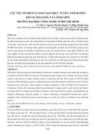 CÁC YẾU TỐ DỊCH VỤ ĐÀO TẠO TRỰC TUYẾN ẢNH HƯỞNG ĐẾN SỰ HÀI LÒNG CỦA SINH VIÊN TRƯỜNG ĐẠI HỌC CÔNG NGHỆ TP HỒ CHÍ MINH