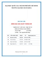 (TIỂU LUẬN) bài tập lớn môn học xác SUẤT THỐNG kê ước lượng các hệ số hồi quy trong mô hình hồi quy tuyến tính đơn 