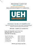 (TIỂU LUẬN) bài báo cáo dự án NGHIÊN cứu nghiên cứu sự ảnh hưởng của yêu cầu “inbox báo giá” của người bán đến quyết định mua của người tiêu dùng trên nền tảng facebook 