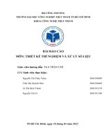 (TIỂU LUẬN) bài báo cáo môn THIẾT kế THÍ NGHIỆM và xử lý số LIỆU thành phần chất béo (%) của 9 loại côn trùng ăn được 