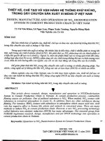 Thiết kế, chế tạo và vận hành hệ thống khử khí NOx trong dây chuyền sản xuất xi măng ở việt nam 