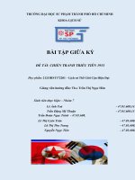 (TIỂU LUẬN) bài tập GIỮA kỳ đề tài CHIẾN TRANH TRIỀU TIÊN 1953 