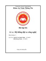 (TIỂU LUẬN) bài tập lớn đề tài hệ thống đặt xe công nghệ 