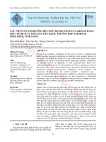 CÁC NHÂN tố ẢNH HƯỞNG đến mức độ hài LÒNG của KHÁCH HÀNG đối với DỊCH vụ TIỀN gửi TIẾT KIỆM 