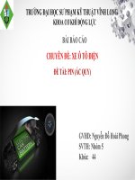 (TIỂU LUẬN) bài báo cáo CHUYÊN đề XE ô tô điện đề tài PIN (ắc QUY) 