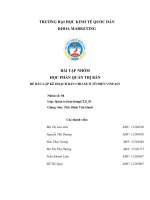 (TIỂU LUẬN) bài tập NHÓM học PHẦN QUẢN TRỊ bán đề bài lập kế HOẠCH bán CHO XE ô tô điện VINFAST 