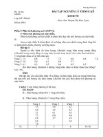 (TIỂU LUẬN) bài tập nguyên lý thống kế có đáp án chi tiết 