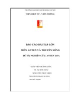 (TIỂU LUẬN) bài tập lớn môn ANTEN và TRUYỀN SÓNG đề tài NGHIÊN cứu ANTEN LOA 