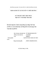 (TIỂU LUẬN) bài tập lớn chính cương đảng lao động việt nam (21951) và vai trò lãnh đạo của đảng đối với cách mạng việt nam hiện nay(đề 03) 