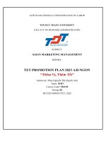 (TIỂU LUẬN) ASIAN MARKETING MANAGEMENT REPORT TET PROMOTION PLAN 2023 AJI NGON thêm vị, thêm tết 