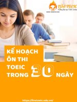Kế hoạch ôn thi TOEIC trong 30 ngày