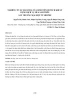 NGHIÊN CỨU SỰ HÀI LÒNG CỦA SINH VIÊN HUTECH KHI SỬ DỤNG DỊCH VỤ MUA SẮM TRÊN SÀN THƯƠNG MẠI ĐIỆN TỬ SHOPEE