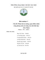 (TIỂU LUẬN) bài seminar 1 chủ đề phân tích tư tưởng, quan điểm chính cùng phong cách, kỹ năng của nhà lãnh đạo (tào tháo) 