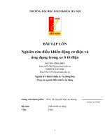 (TIỂU LUẬN) bài tập lớn nghiên cứu điều khiển động cơ điện và ứng dụng trong xe ô tô điện 