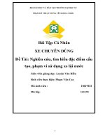 (TIỂU LUẬN) bài tập cá nhân XE CHUYÊN DÙNG đề tài nghiên cứu, tìm hiểu đặc điểm cấu tạo, phạm vi sử dụng xe lội nước 