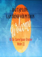 (TIỂU LUẬN) bài tập lớn lập trình với python đề tài game space  shooter 