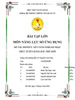 (TIỂU LUẬN) bài tập lớn môn NĂNG lực số ỨNG DỤNG đề tài SPOTIFY  nền TẢNG STREAM NHẠC TRỰC TUYẾN HÀNG đầu THẾ GIỚI 