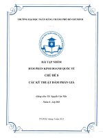 (TIỂU LUẬN) bài tập NHÓM đàm PHÁN KINH DOANH QUỐC tế CHỦ đề 8 các kỹ THUẬT đàm PHÁN GIÁ 