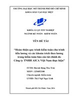 (Khóa luận tốt nghiệp) Hoàn thiện quy trình kiểm toán chu trình tiền lương và các khoản trích theo lương trong kiểm toán báo cáo tài chính do Công ty TNHH AICA Việt Nam thực hiện