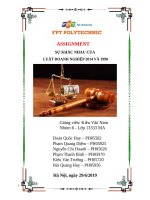 (TIỂU LUẬN) ASSIGNMENT sự KHÁC NHAU của LUẬT DOANH NGHIỆP 2014 và 1990 