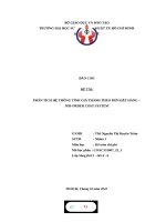ĐỀ tài PHÂN TÍCH hệ THỐNG TÍNH GIÁ THÀNH THEO đơn đặt HÀNG – JOB ORDER COST SYSTEM 