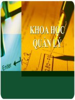 Bài giảng - Khoa học Quản Lý  ( combo full slide  7 chương  )