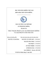 TIỂU LUẬN AN NINH HÀNG KHÔNG  THỰC TRẠNG PHÁP LUẬT AN NINH HÀNG KHÔNG VÀ GIẢI PHÁP TUYÊN TRUYỀN