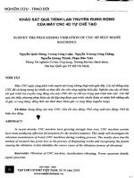 Khảo sát quá trình lan truyền rung động của máy CNC 4d tự chế tạo 