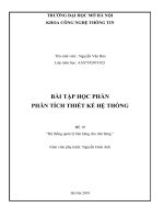 (TIỂU LUẬN) bài tập học phần phân tích thiết kế hệ thống đề 19 “hệ thống quản lý bán hàng cho nhà hàng 