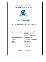 BÁO cáo môn học đồ án lập TRÌNH  NET đề tài hệ THỐNG QUẢN lý QUÁN TRÀ sữa 