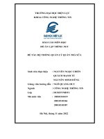 BÁO CÁO MÔN HỌC ĐỒ ÁN LẬP TRÌNH .NET ĐỀ TÀI HỆ THỐNG QUẢN LÝ QUÁN TRÀ SỮA