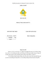 (TIỂU LUẬN) bài tập lớn môn học thủy lực khí nén (03 TC)  BTL thủy lực  khí nén 