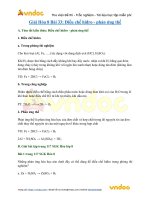 giai hoa 8 bai 33 dieu che khi hidro phan ung the 