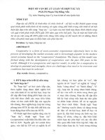 Một số vấn đề lý luận về hợp tác xã 