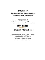 (TIỂU LUẬN) assignment 3 individual case study of amazon student information 