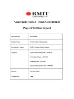 (TIỂU LUẬN) assessment task 2   team consultancy project written report lastly, recommendations are proposed for improvement in the workplace of generali  the ability to empathize with each others 