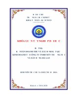 Khóa luận kế toán doanh thu và xác định kết quả kinh doanh tại công ty TNHH MTV thương mại và xây dựng hà lan 