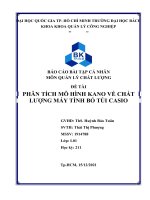 (TIỂU LUẬN) báo cáo bài tập cá NHÂN môn QUẢN lý CHẤT LƯỢNG đề tài PHÂN TÍCH mô HÌNH KANO về CHẤT LƯỢNG máy TÌNH bỏ túi CASIO 