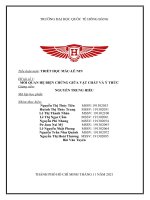 Tiểu luận môn TRIẾT học mác lê NIN đề tài số 1 mối QUAN hệ BIỆN CHỨNG GIỮA vật CHẤT và ý THỨC 