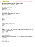 trac nghiem hoa hoc 8 bai 31 